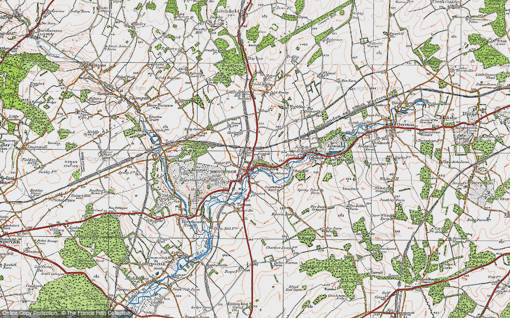 Old Map of Lynch Hill, 1919 in 1919