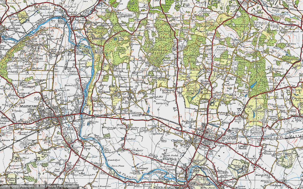 Old Map of Lynch Hill, 1920 in 1920