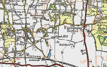 Old map of Burnham Grove in 1920