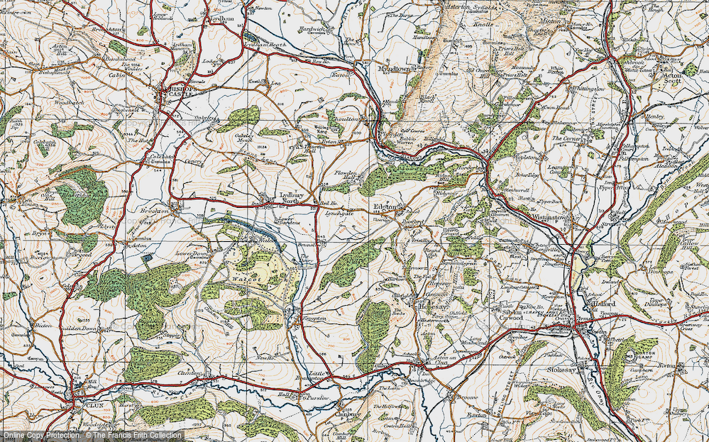 Old Map of Lynchgate, 1920 in 1920