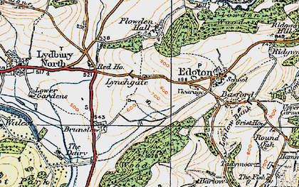 Old map of Lynchgate in 1920
