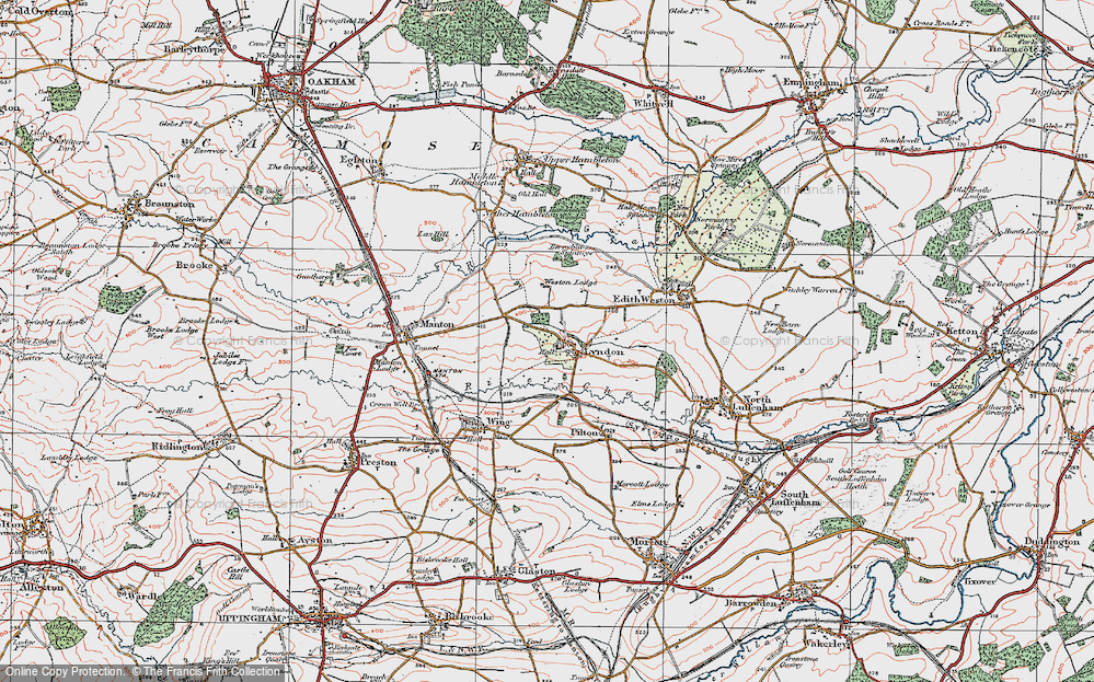Old Map of Lyndon, 1921 in 1921