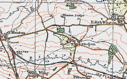 Old map of Lyndon in 1921