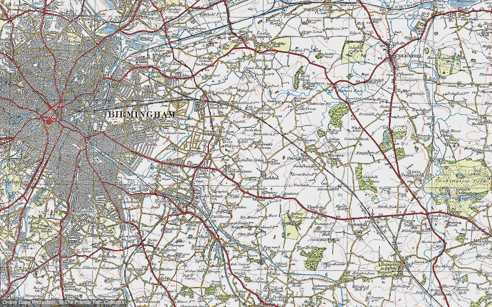 Old Map of Lyndon Green, 1921 in 1921