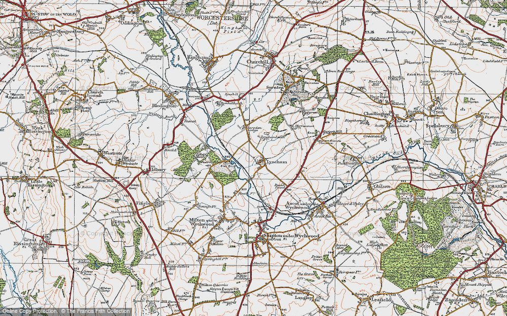 Old Map of Lyneham, 1919 in 1919