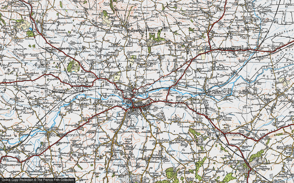 Old Map of Lyngford, 1919 in 1919