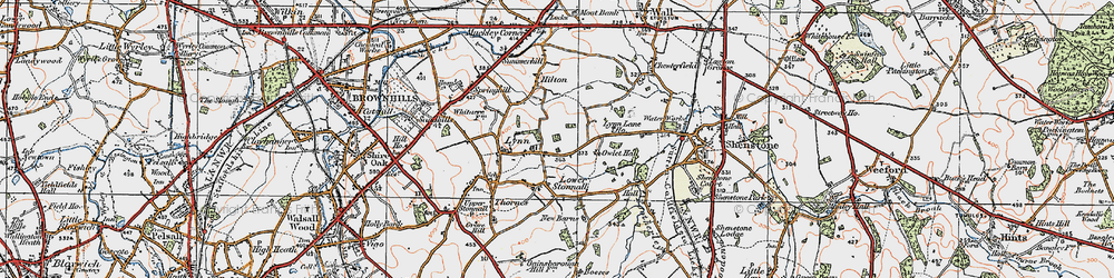 Old map of Lynn in 1921