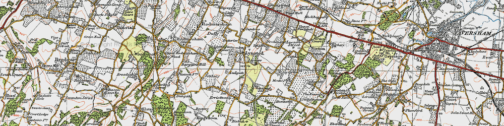 Old map of Lynsted in 1921