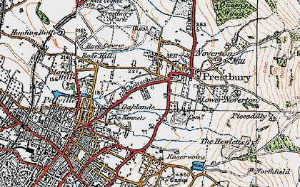 Old map of Lynworth in 1919