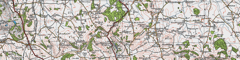 Old map of Lyon's Gate in 1919