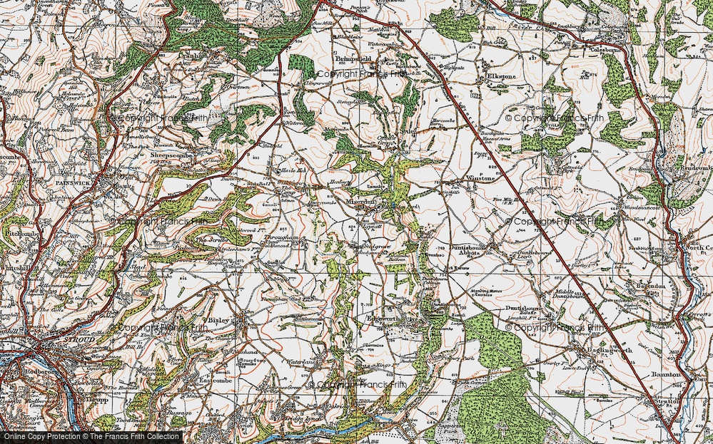 Old Map of Historic Map covering Bull Banks in 1919