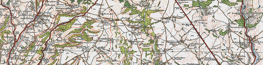 Old map of Lypiatt in 1919