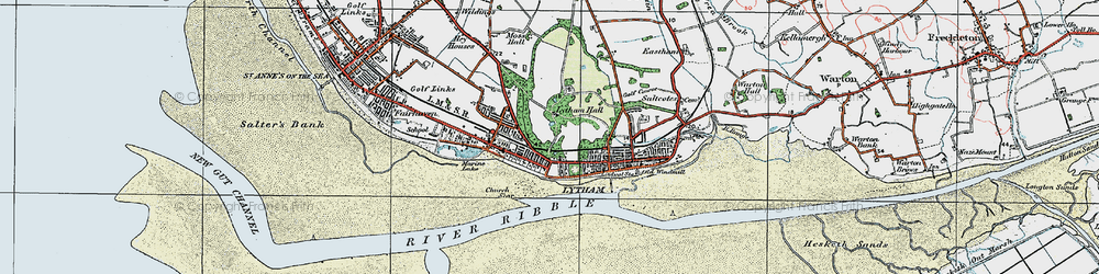 Old map of Banks Sands in 1924