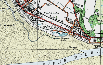 Old map of Lytham St Anne's in 1924
