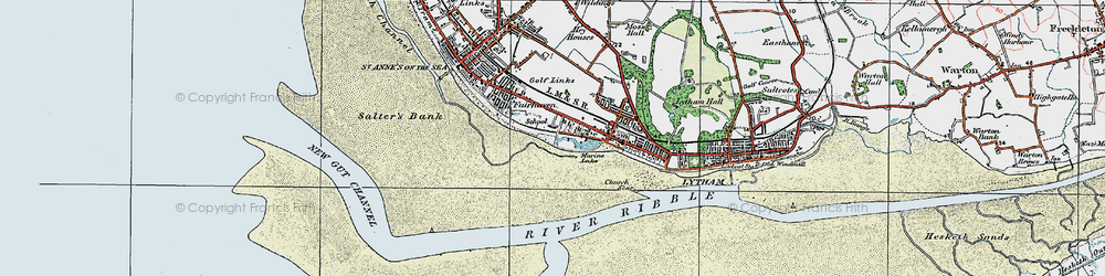 Old map of Lytham St Anne's in 1924