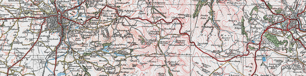 Old map of Toot Hill in 1923