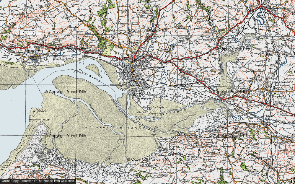 Old Map of Machynys, 1923 in 1923