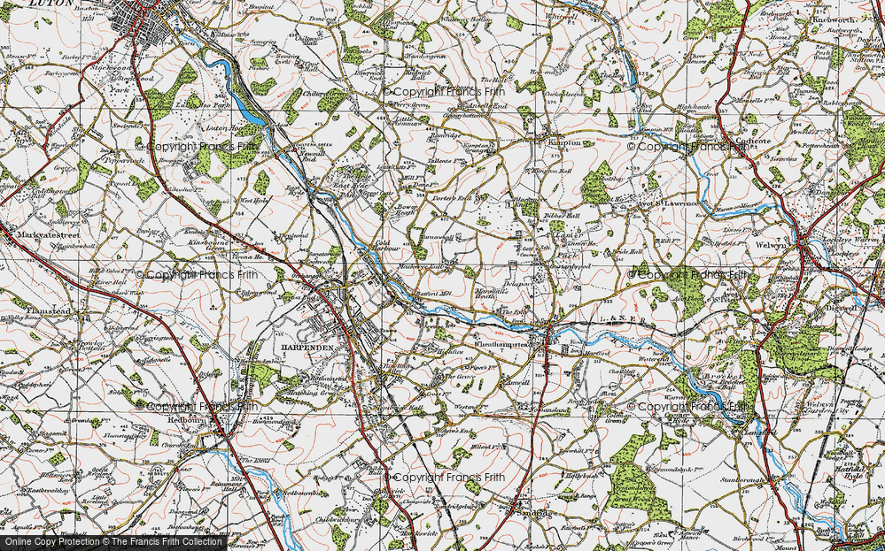 Old Map of Mackerye End, 1920 in 1920