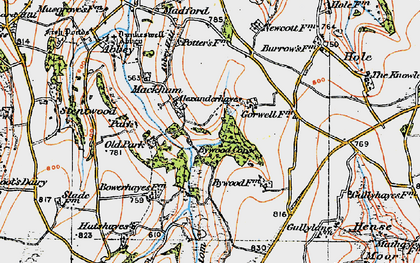 Old map of Mackham in 1919