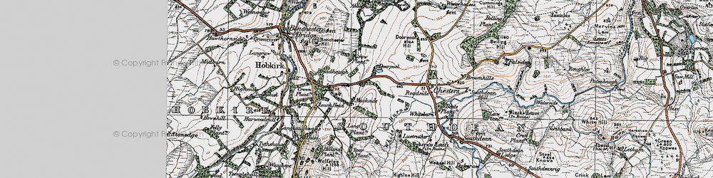 Old map of Abbotrule in 1926