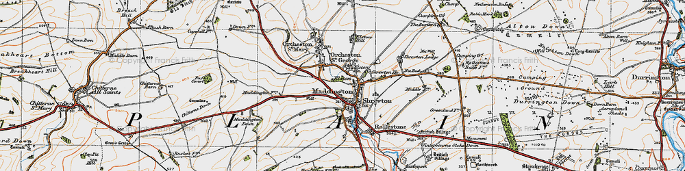 Old map of Maddington in 1919