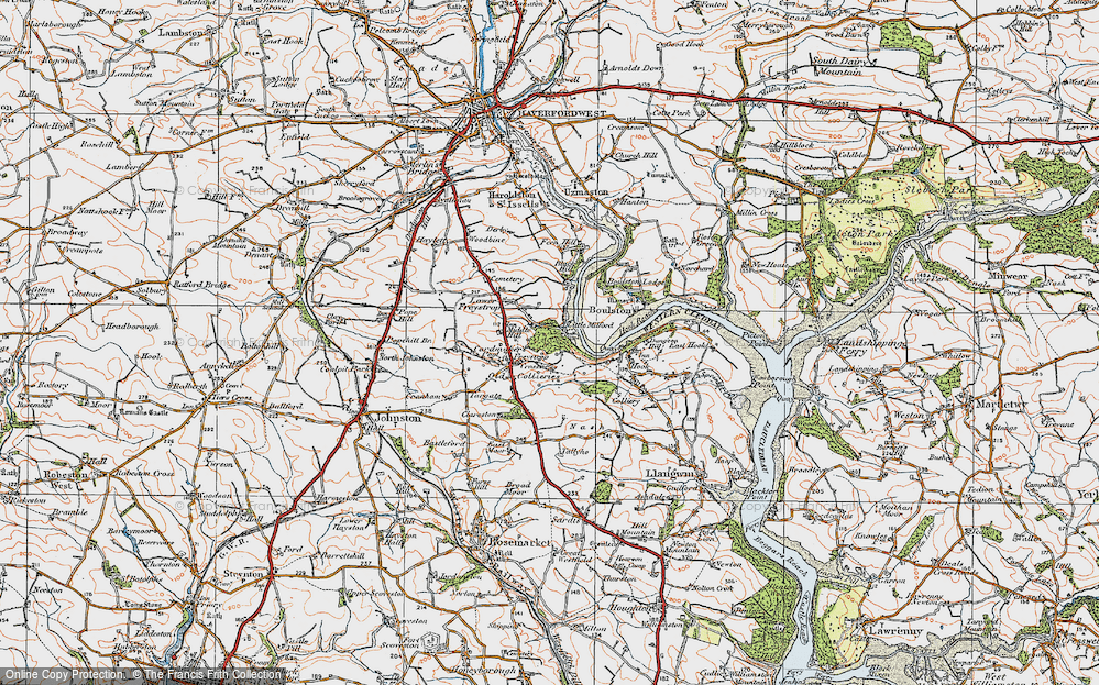 Old Map of Maddox Moor, 1922 in 1922
