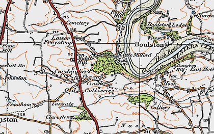 Old map of Maddox Moor in 1922