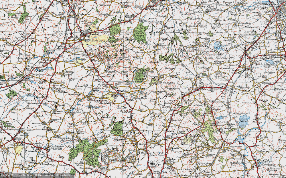 Old Map of Madeley Heath, 1921 in 1921