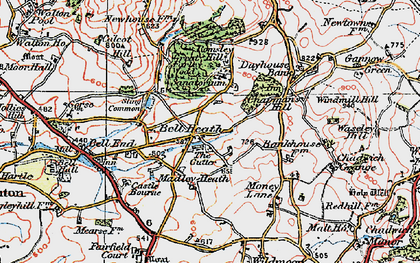 Old map of Madeley Heath in 1921