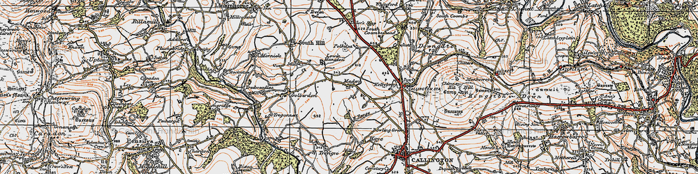 Old map of Woodland in 1919
