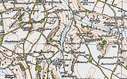 Old map of Madford in 1919