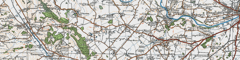 Old map of Madley in 1920