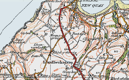 Old map of Maen-y-groes in 1923