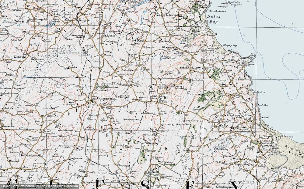 Old Map of Maenaddwyn, 1922 in 1922