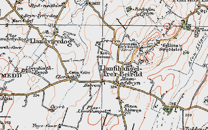 Old map of Maenaddwyn in 1922
