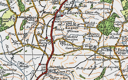 Old map of Maendy in 1922