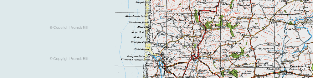 Old map of Bude Haven in 1919