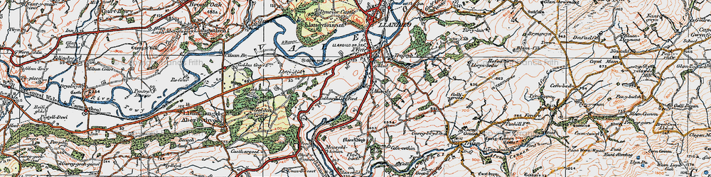 Old map of Llettyglyd in 1923