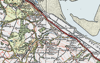 Old map of Maes Pennant in 1924