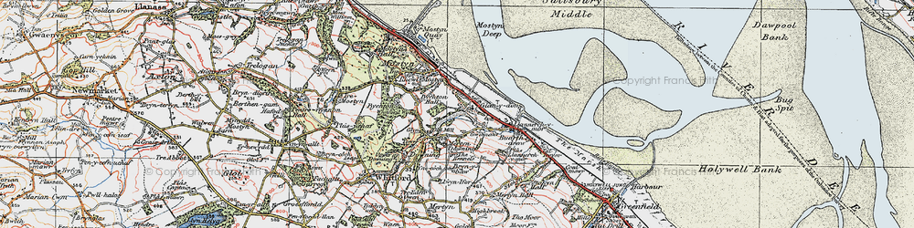 Old map of Llwyn Ifor in 1924