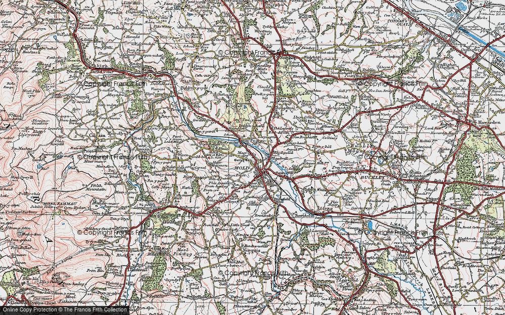 Old Map of Maes-y-dre, 1924 in 1924