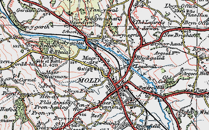 Old map of Maes-y-dre in 1924