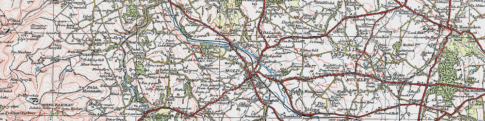 Old map of Maes-y-dre in 1924