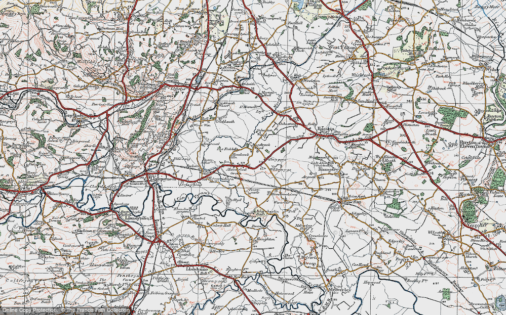Old Map of Maesbrook, 1921 in 1921