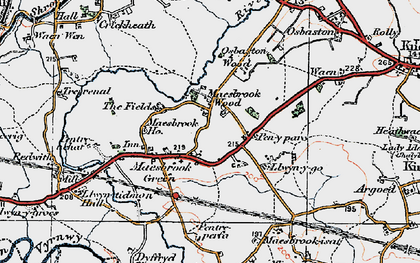 Old map of Maesbrook in 1921