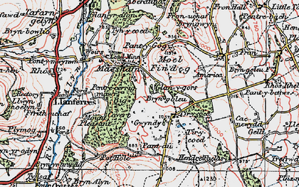 Old map of Tir-y-coed in 1924