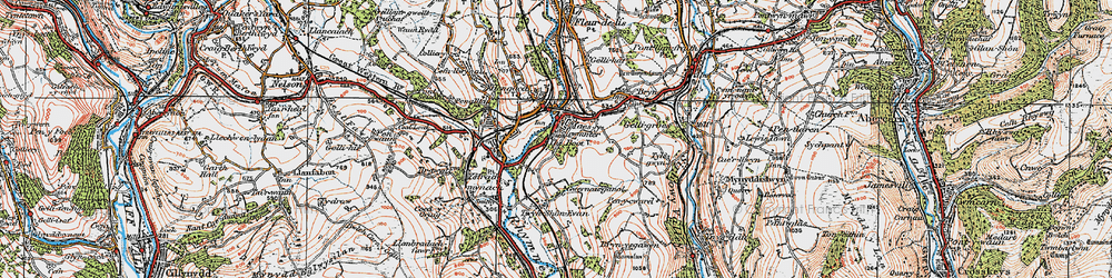 Old map of Maesycwmmer in 1919