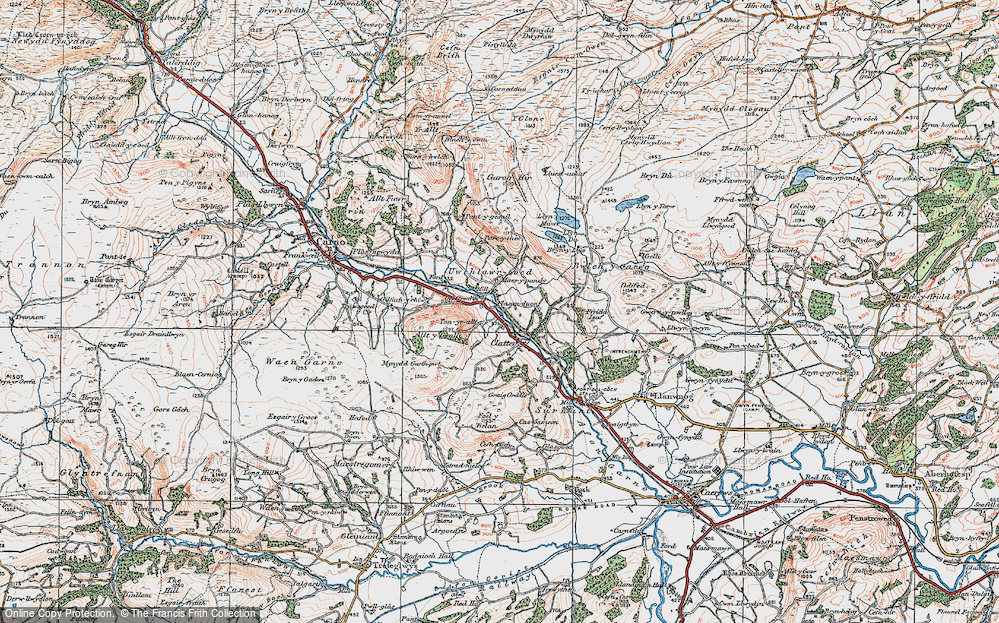 Old Map of Maesypandy, 1921 in 1921