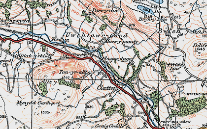 Old map of Maesypandy in 1921