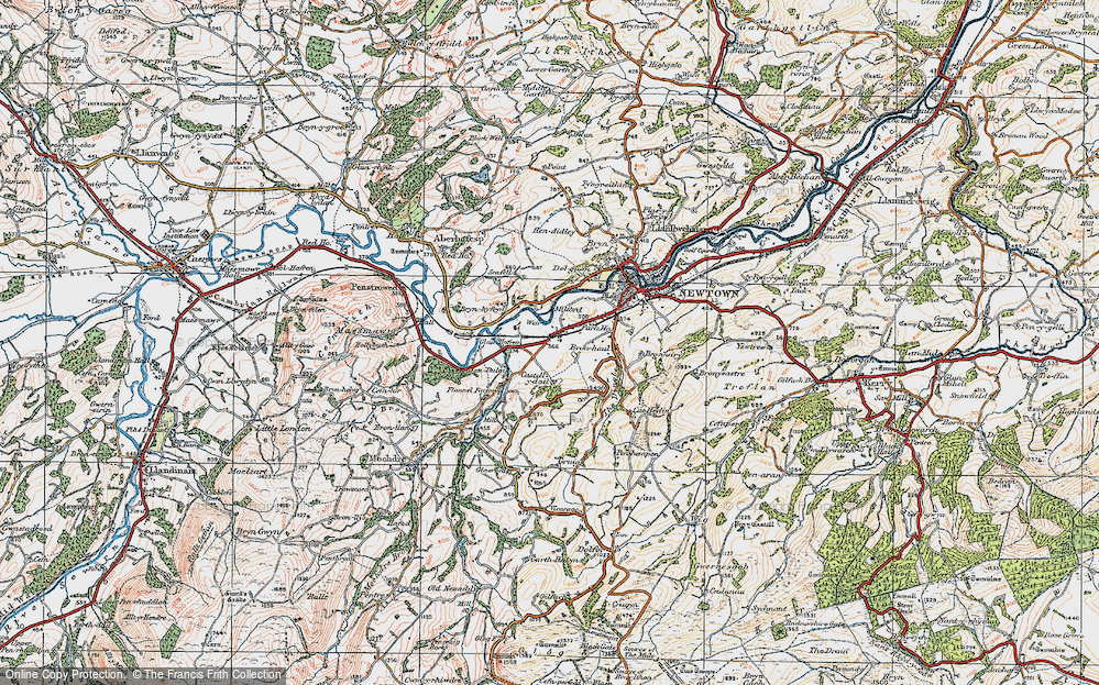Old Map of Maesyrhandir, 1920 in 1920
